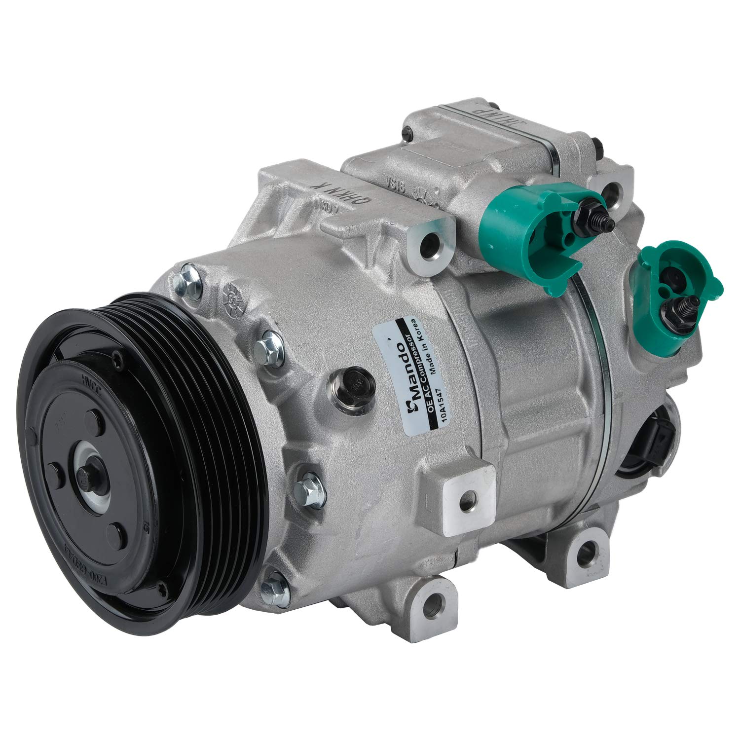 Original Equipment Mando 10A1547 AC Compressor with Clutch - Pre-Filled Oil | Compatible with Select Car Models | Perfect for AC System Repair & Maintenance
