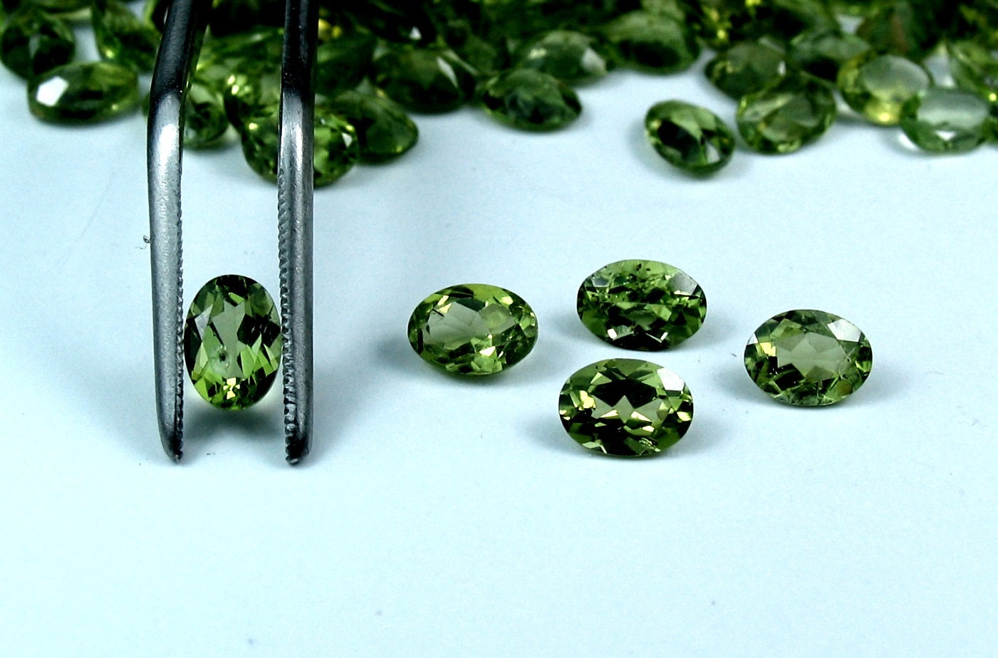 Wholesale Natural Genuine Pakistani Peridot Gemstones - 7x5mm, 8x6mm, 9x7mm Oval Cut VVS Loose Stones for Jewelry Making, Engagement Rings & Birthstone Jewelry