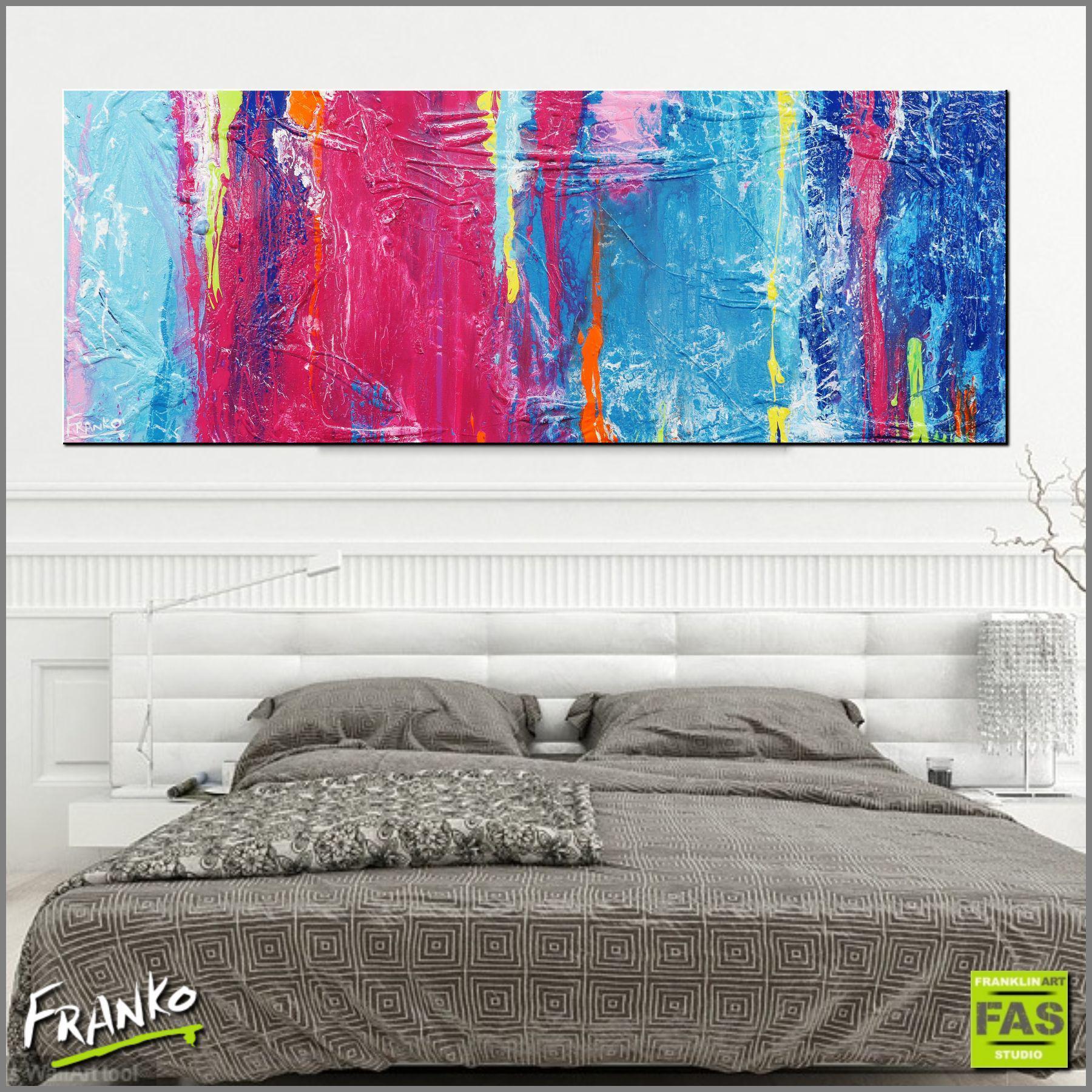 Colorful Abstract Painting 160cm x 60cm - Modern Wall Art for Living Room, Bedroom & Office Decor | Handmade Canvas Artwork