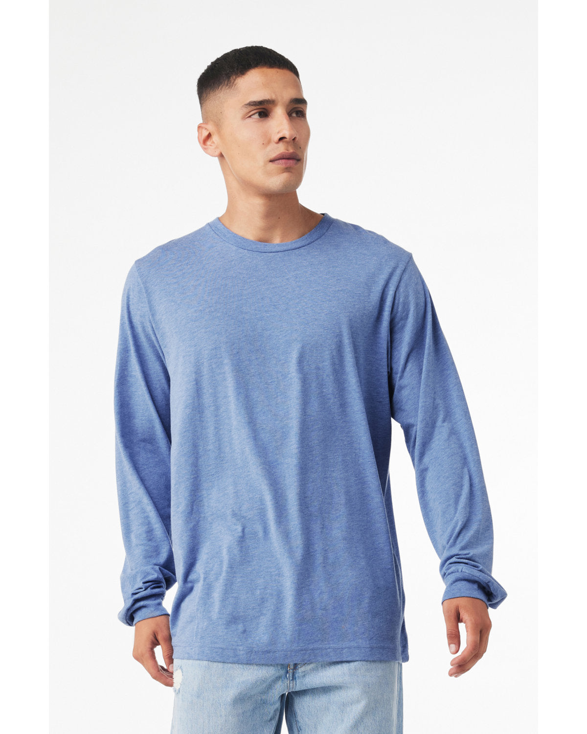 Bella + Canvas 3513 Unisex Triblend Long Sleeve T-Shirt - Soft Comfort Fit Crew Neck Tee for Men & Women - Perfect for Casual Wear, Layering & Everyday Outfits