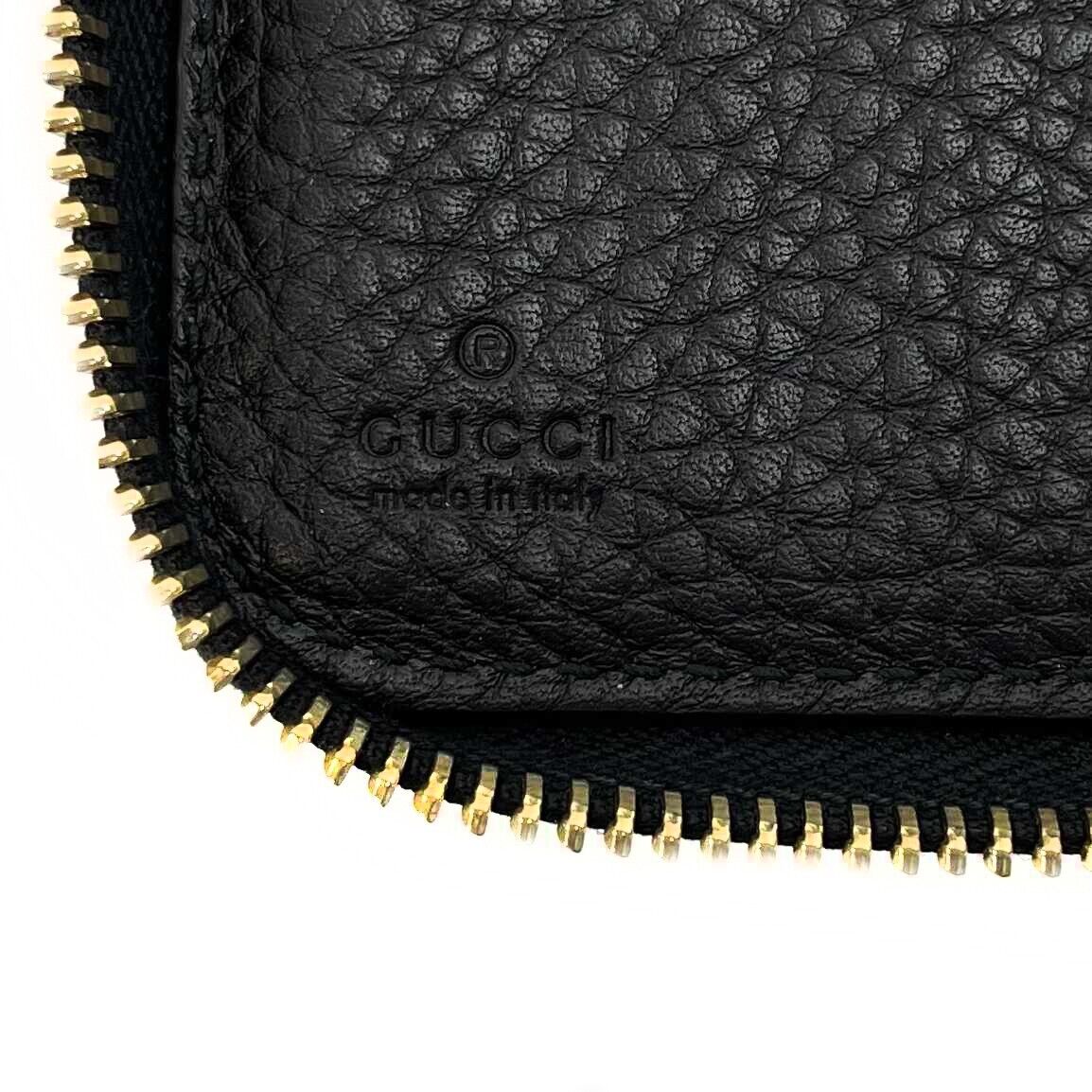 Gucci Soho Zip Around Wallet with Interlocking G Logo - Black Leather Wallet for Women | Luxury Designer Wallet for Everyday Use & Travel