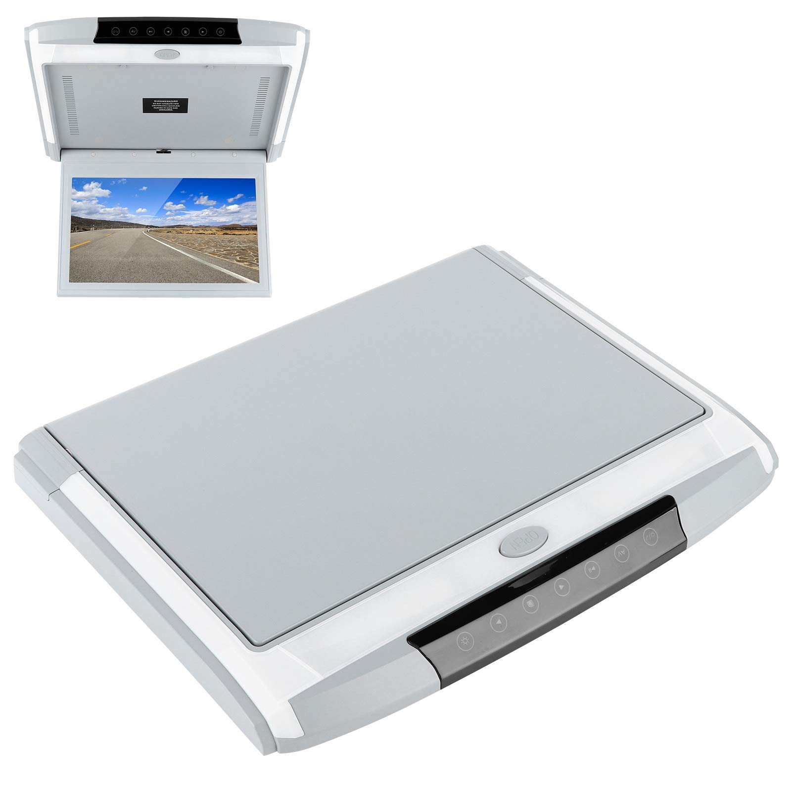 11.6 Inch HD 1080P Car Ceiling Monitor - Foldable Wide Screen Vehicle Display with USB/TF/HDMI/FM Inputs & Remote Control | Perfect for Road Trips, Family Travel & Entertainment