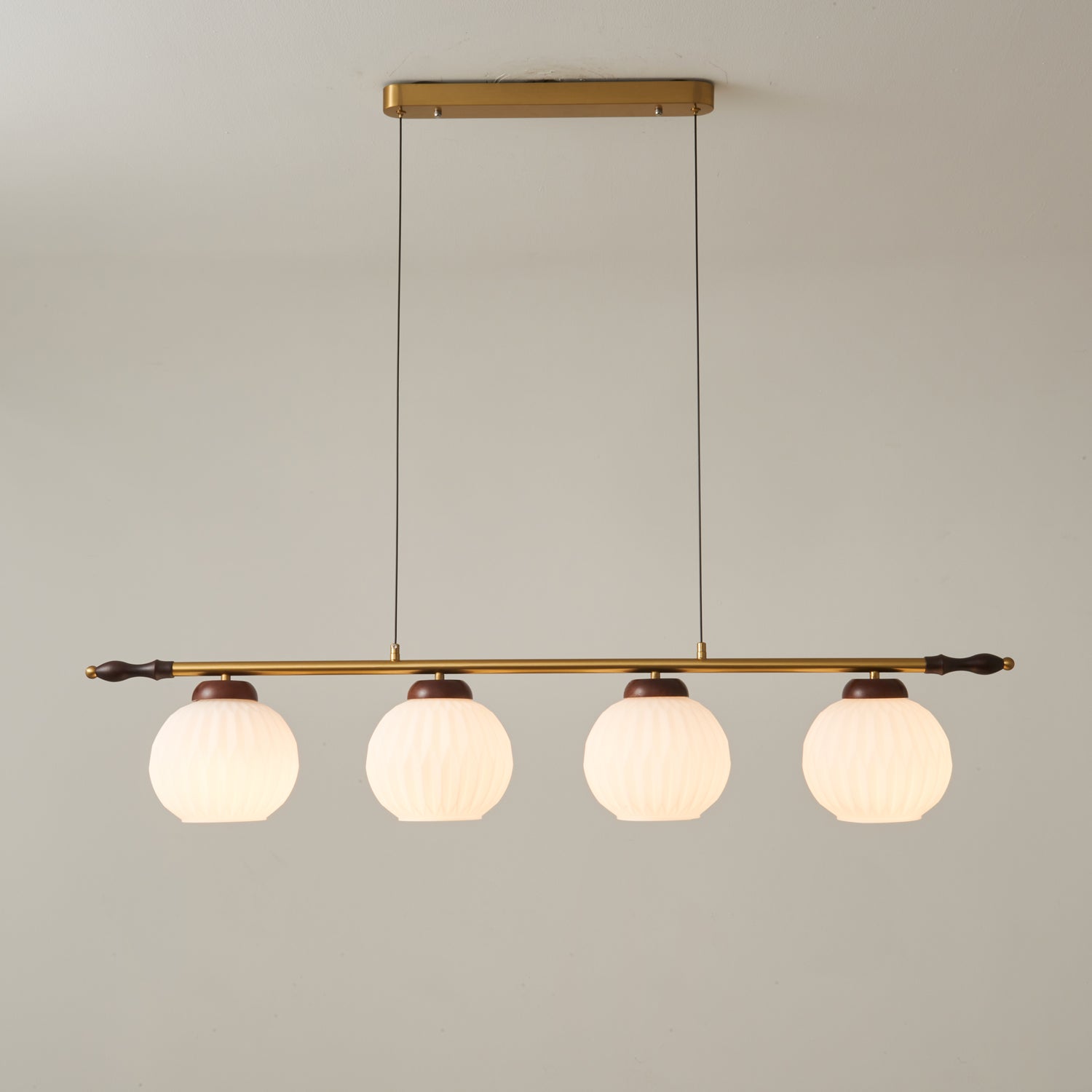 Florentis Island Pendant Light - Modern Glass Hanging Chandelier for Kitchen Island, Dining Room & Bedroom Lighting