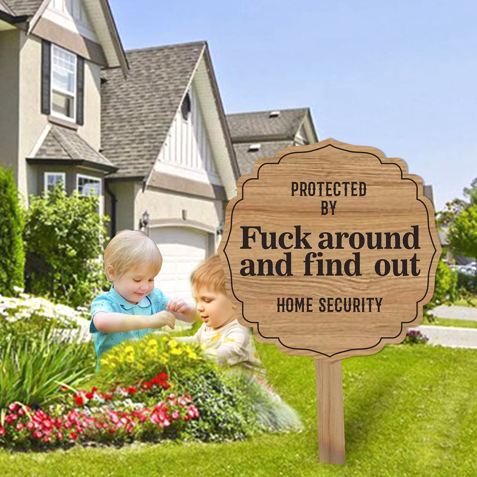2PCS Yard Signs - Durable 'Fuck Around and Find Out' Home Security Signs for Outdoor Protection | Perfect for Front Yard, Driveway & Property Security