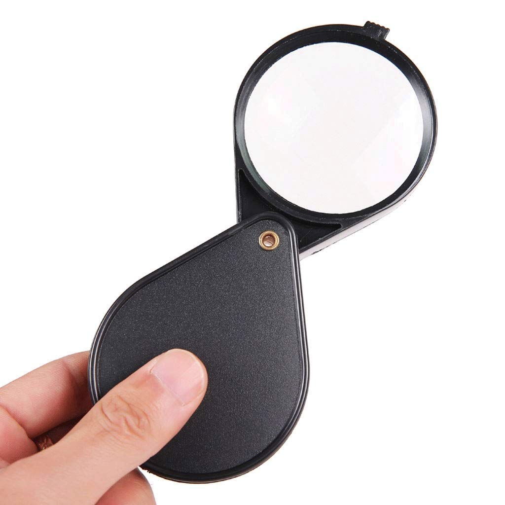 BBGGJ 10X Jewelry Magnifying Glass with LED Light & Case - Portable Loupe for Jewelers, Coin Collecting, Stamp Appraisal, Reading Small Prints - Perfect for Hobbyists, Seniors & Kids