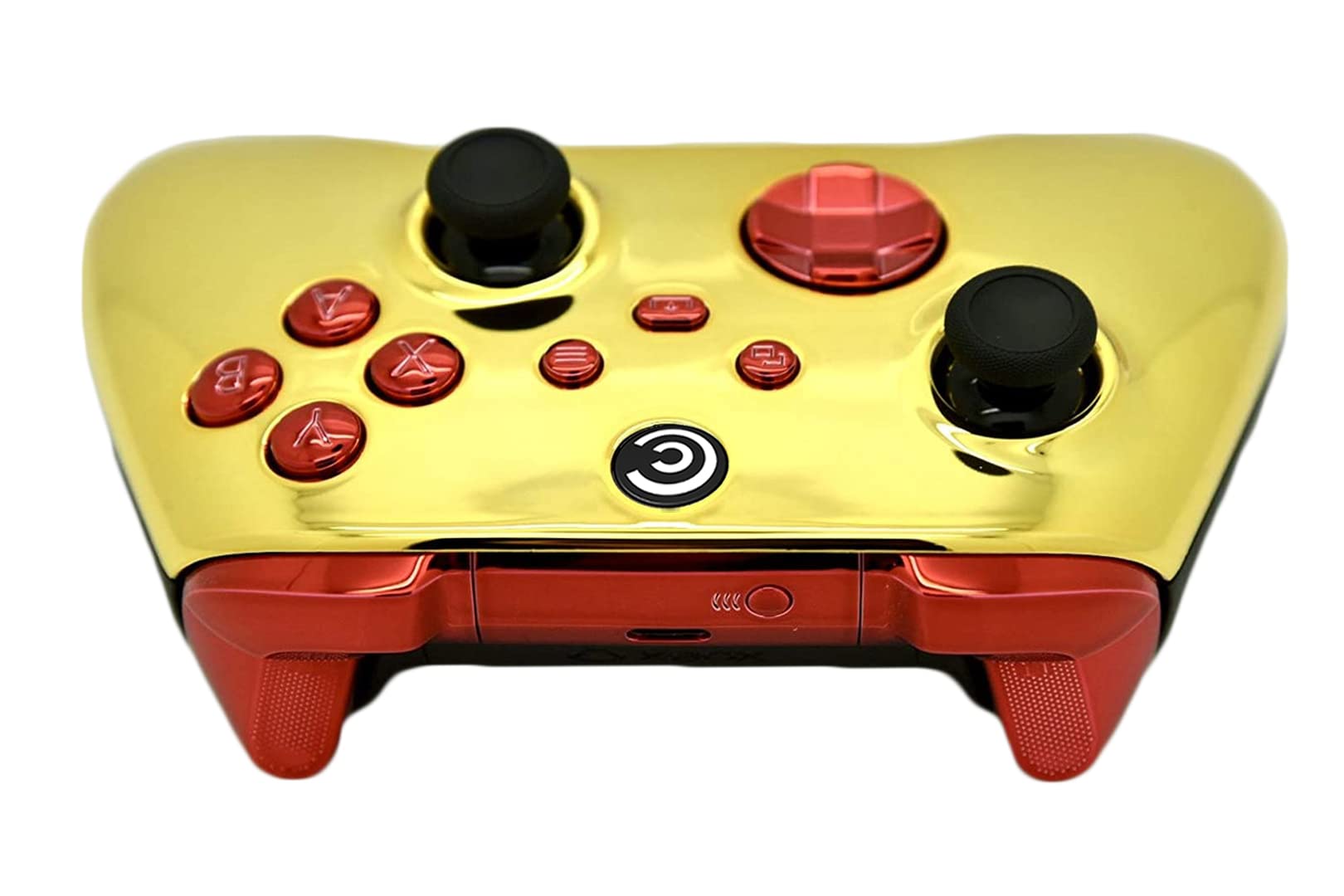 Premium Custom Wireless Controller for PC, Windows, Xbox Series X/S & One - Gold Chrome & Red Chrome Designs - Perfect for Gaming, Streaming & Esports Tournaments