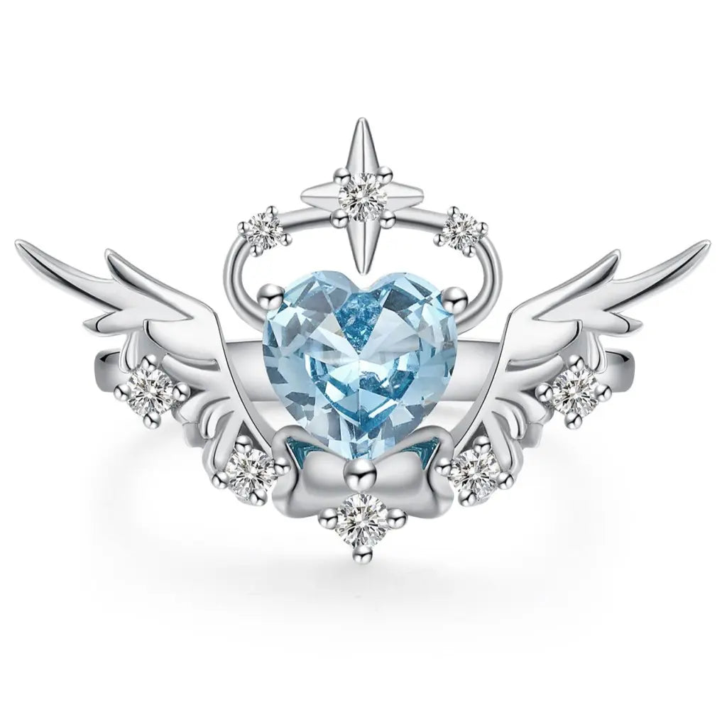 Camilla Ring - Winter Blue Petite Sterling Silver Jewelry for Women | Elegant Gift for Her, Christmas, Anniversary & Special Occasions