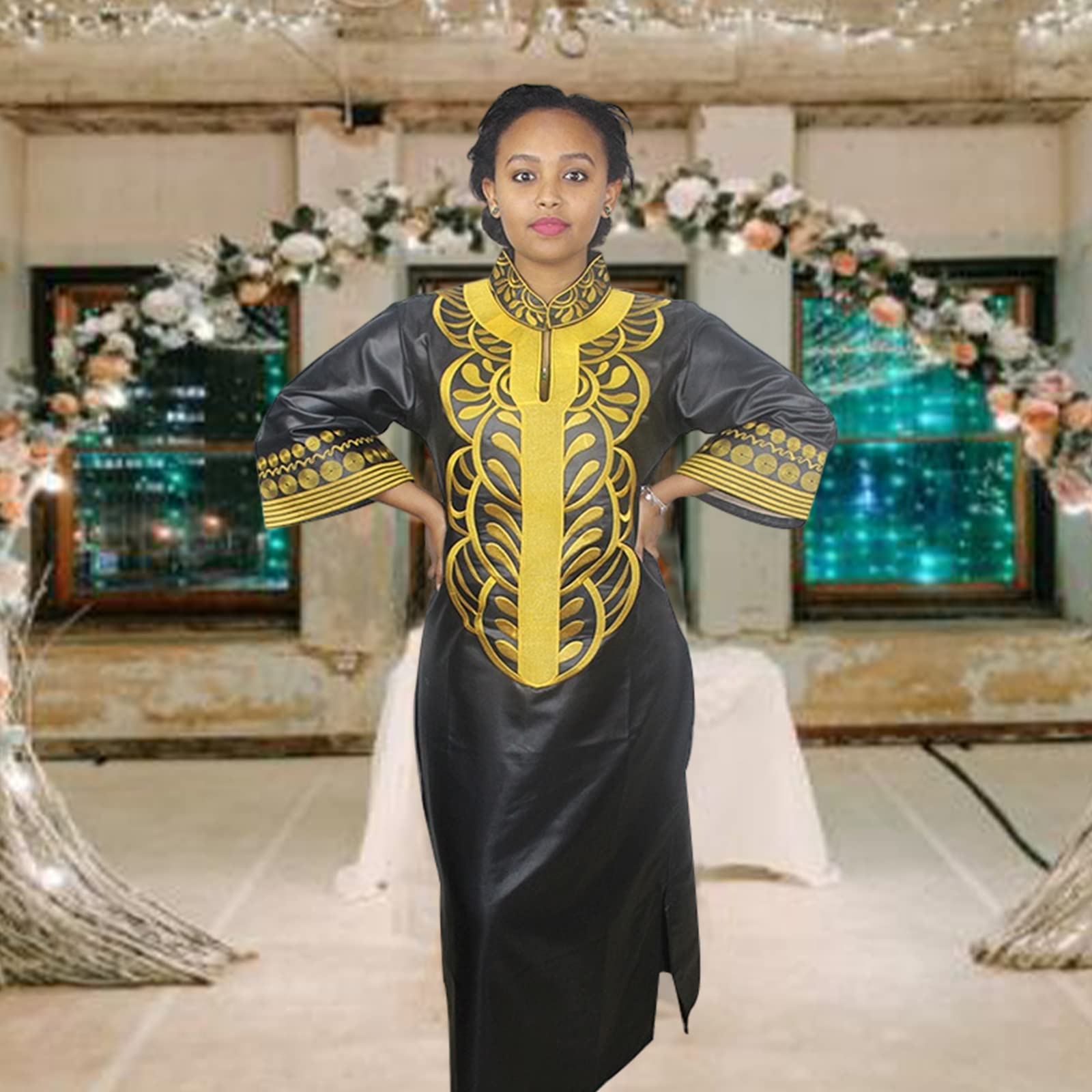 Elegant African Dresses for Women & Plus Size African Dresses for Girls - Traditional African Wedding Party Attire Without Head Wraps | Perfect for Cultural Celebrations, Bridal Showers & Special Occasions