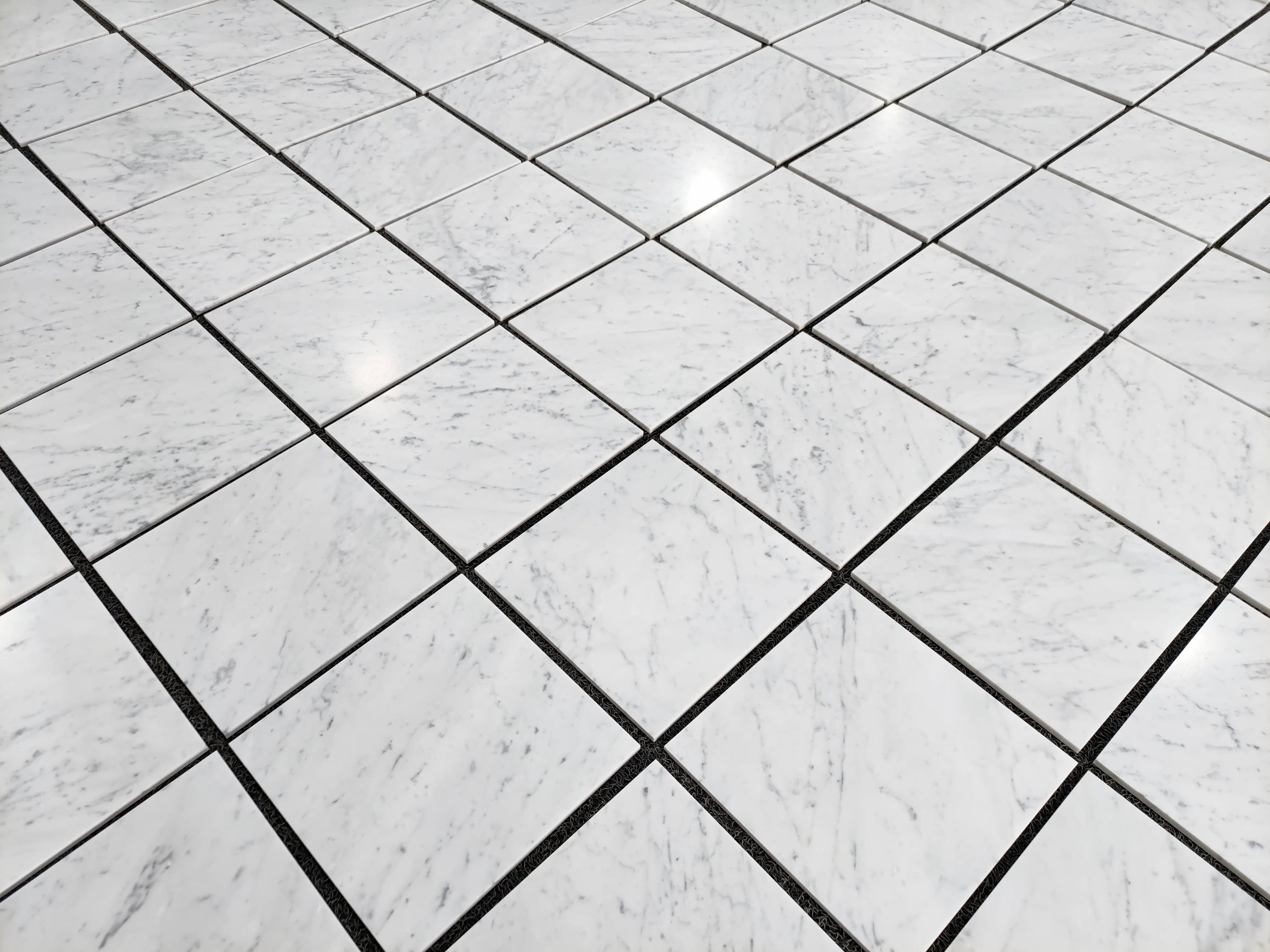 Premium Carrara White Gioia Marble Tiles 12x12 Inch - Natural Stone Floor & Wall Tile for Bathroom, Kitchen, and Luxury Home Decor