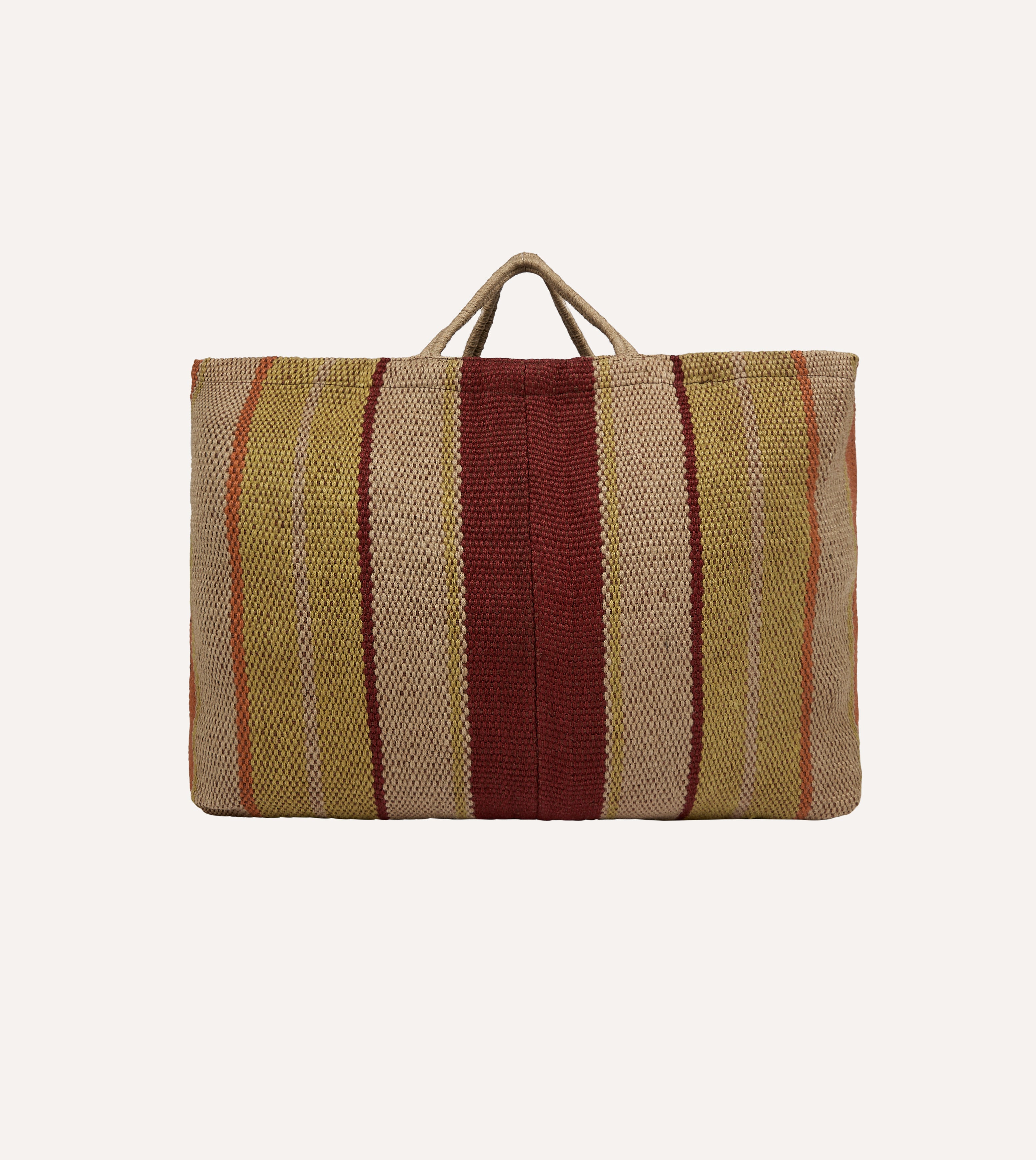 Extra Large Jute Poresh Tote Bag - Red, Orange & Yellow | Eco-Friendly Handmade Maison Bengal Tote | Perfect for Beach, Shopping & Daily Use