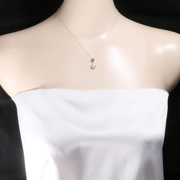 18K Yellow Gold Pearl Necklace for Women - Elegant Bridal Jewelry & Gift for Anniversary, Valentine's Day, Birthday - Perfect for Weddings, Parties and Special Occasions