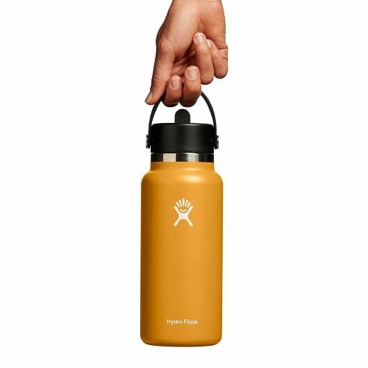 32 oz Wide Mouth Water Bottle with Flex Straw Cap - Leak Proof & BPA Free - Ideal for Gym, Hiking & Outdoor Activities