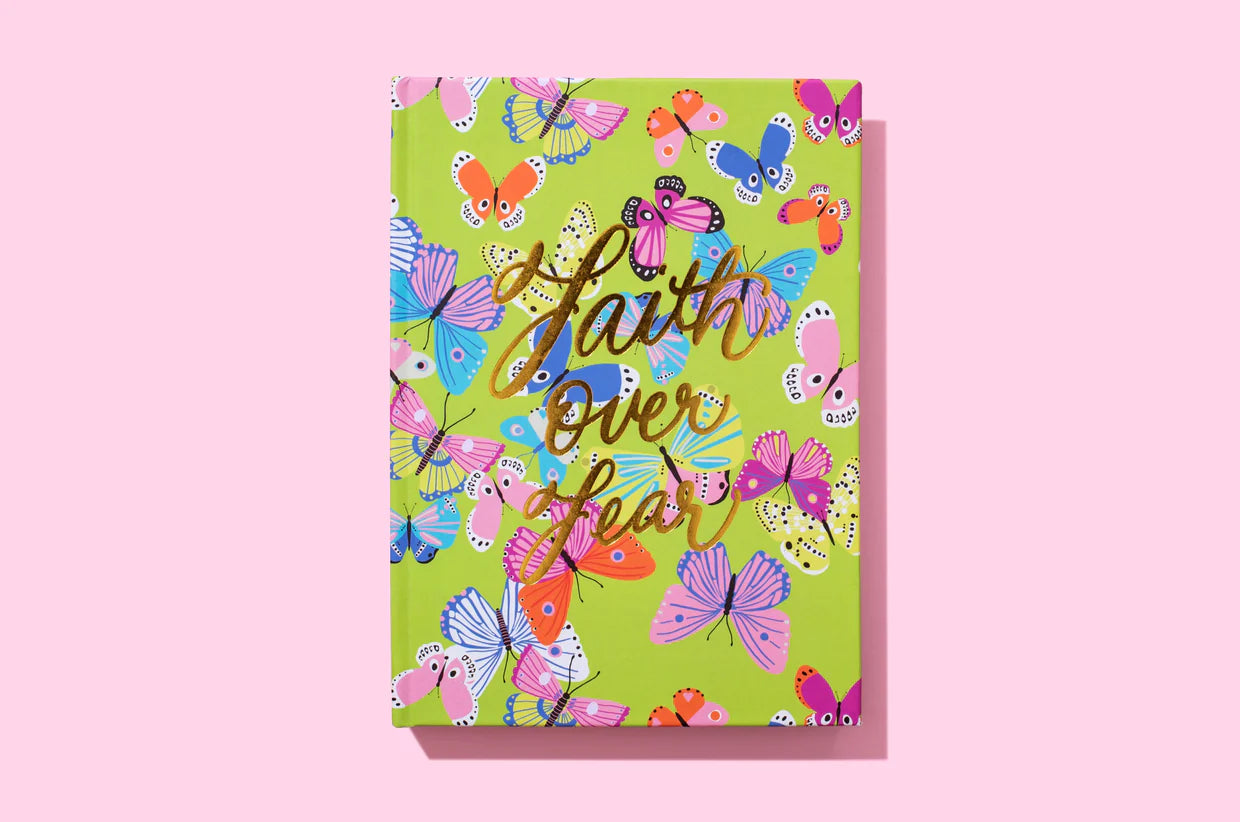 Faith Over Fear Notebook - Inspirational Journal for Women & Men - Perfect for Daily Gratitude, Bible Study & Prayer - Lined Writing Notebook for Motivation & Self-Reflection