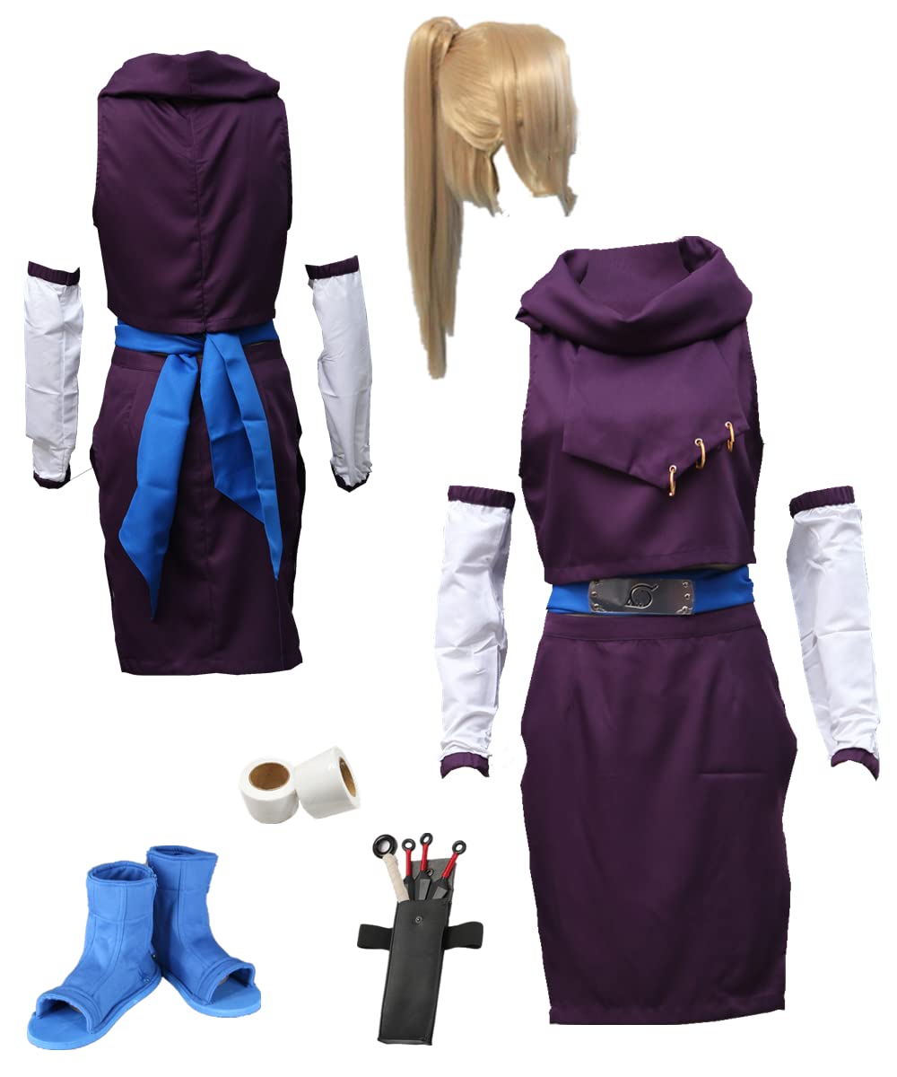 Yamanaka Ino Cosplay Costume Set - Anime Purple Coat & Skirt Outfit for Women | Halloween, Cosplay Events & Anime Conventions