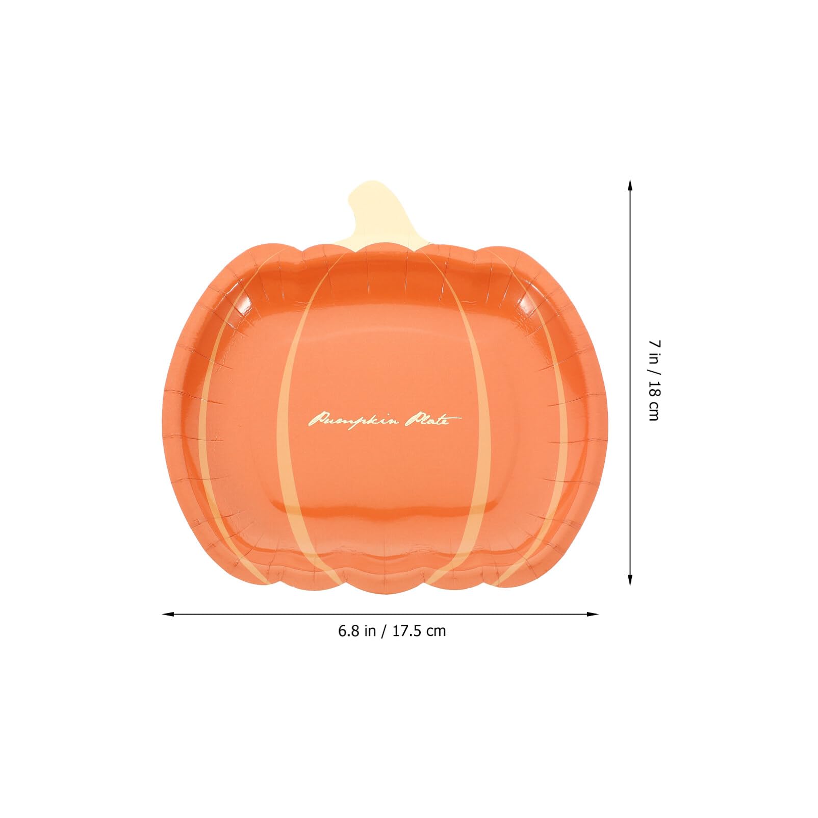 20-Pack Pumpkin Cutlery Paper Plates - Halloween Party Dinnerware, Fall Thanksgiving Disposable Dessert Plates for Cake, Fruit & Snacks - Perfect for Pumpkin-Themed Parties, Baby Showers & Autumn Gatherings