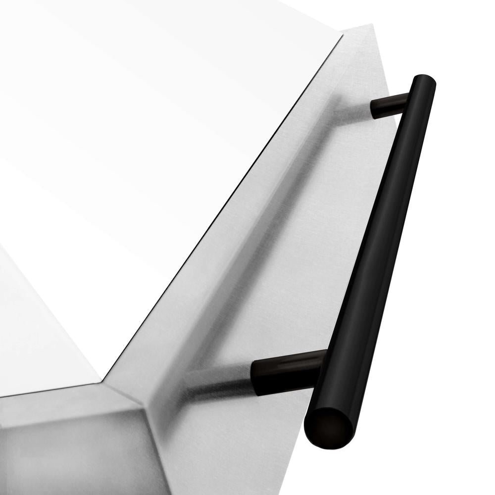 ZLINE Autograph Edition 30 Inch Stainless Steel Wall Mount Range Hood - White Matte Shell with Accent Handle (Model 8654SNZ WM30) | Professional Kitchen Ventilation for Modern Homes