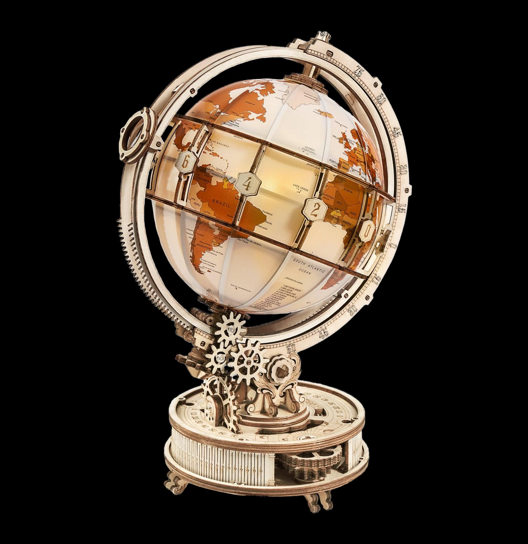 Glow in The Dark World Map Puzzle - Educational 3D Geography Toy for Kids & Adults - Perfect for Home Decor, Learning & Gifts
