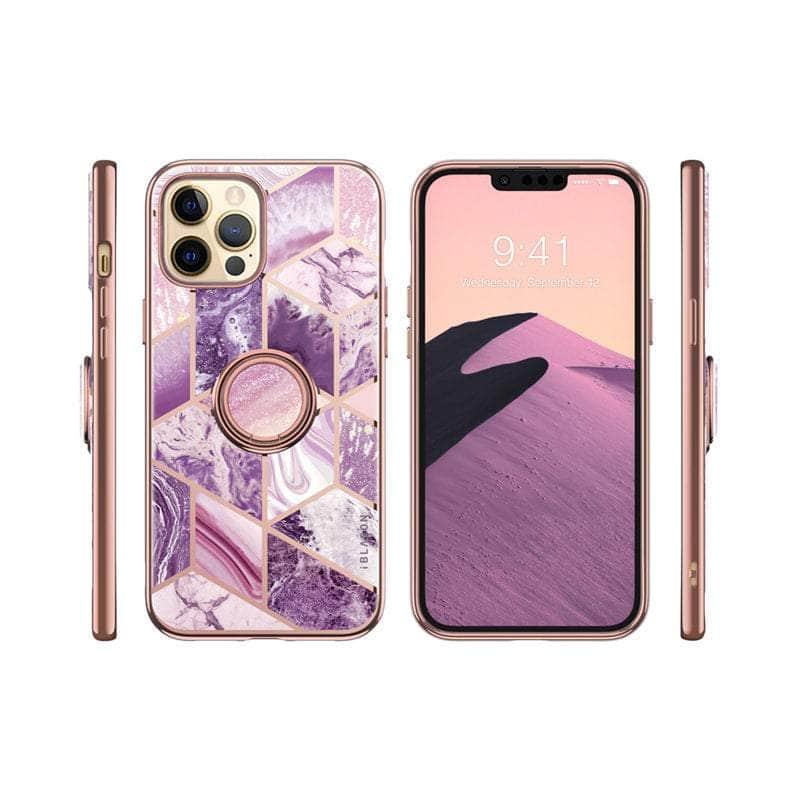 iPhone 13 Pro Max Case with Ring Holder - BLASON Cosmo Snap Marble Design | Slim Protective Cover for Women & Men | Perfect for Work, Travel & Everyday Use