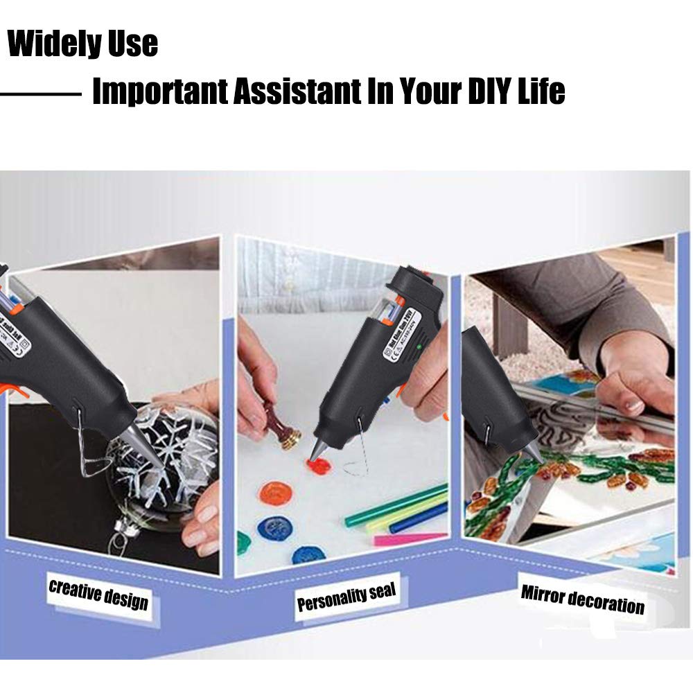 Upgraded 20W High Temperature Mini Hot Glue Gun Kit with 50 Glue Sticks (4.0