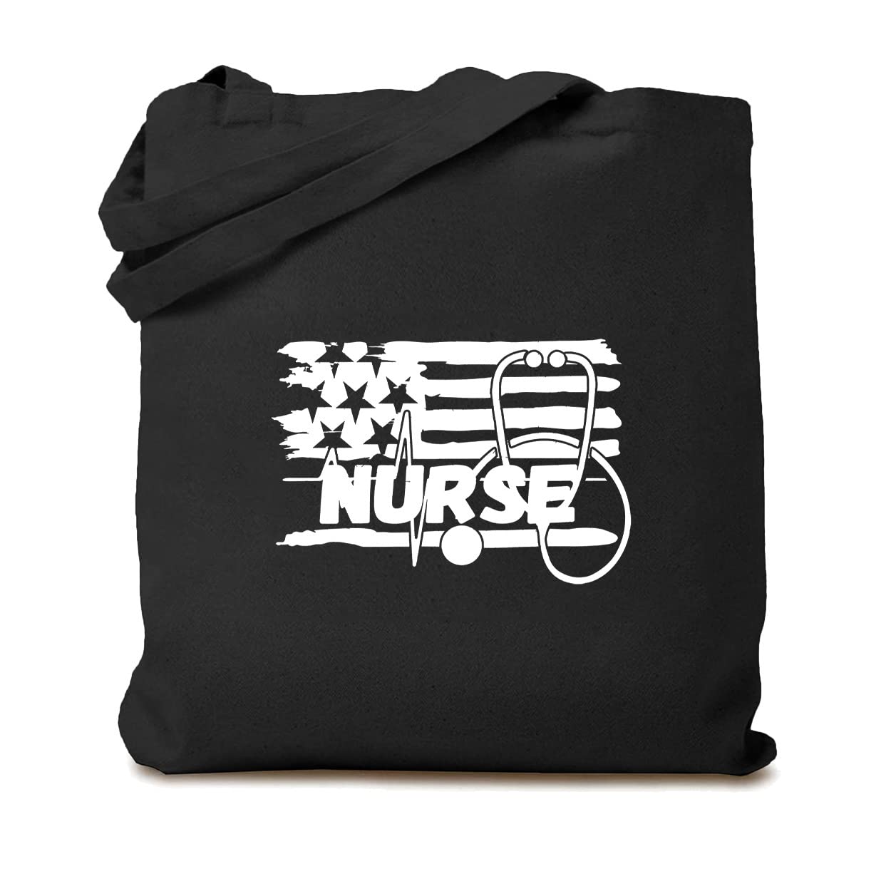 USA Flag Nursing Tote Bag for Women - Durable Washable Shoulder Bag for Nurses, Work & Grocery Shopping | Perfect for Hospital Shifts, Daily Commute & Errands