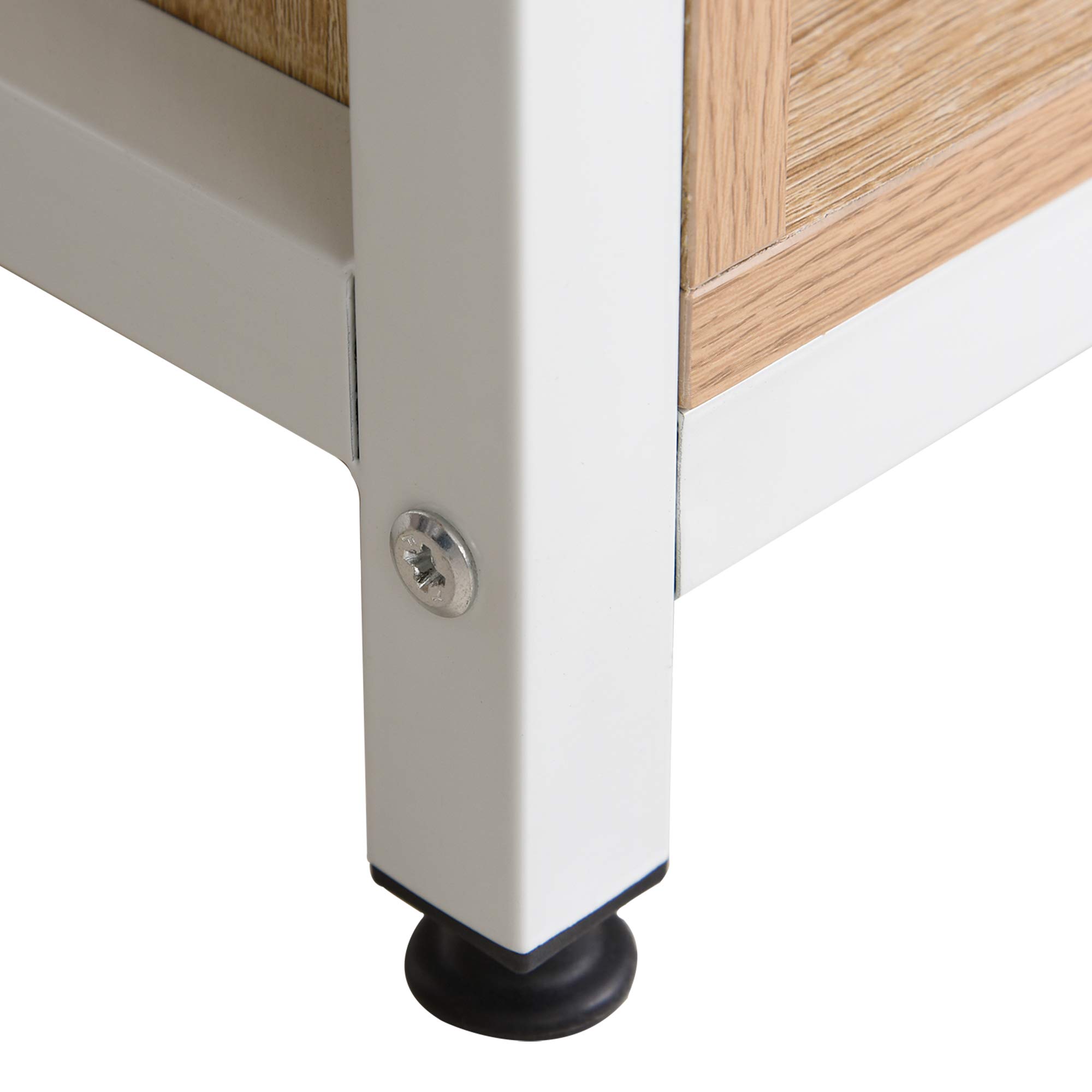 HOMCOM 68 Inch Office Computer Desk with Bookshelf & CPU Stand - Modern Woodgrain Design, Spacious Storage Shelves - Perfect for Home Office, Gaming & Study (Oak Finish)