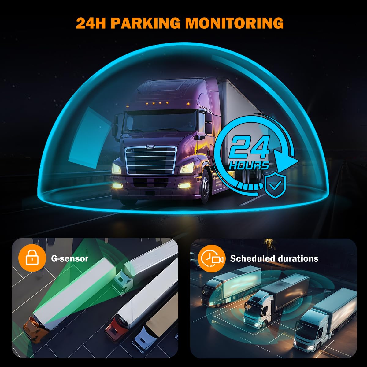 VSYSTO H7 4CH 1080P Truck Dash Camera System with 7