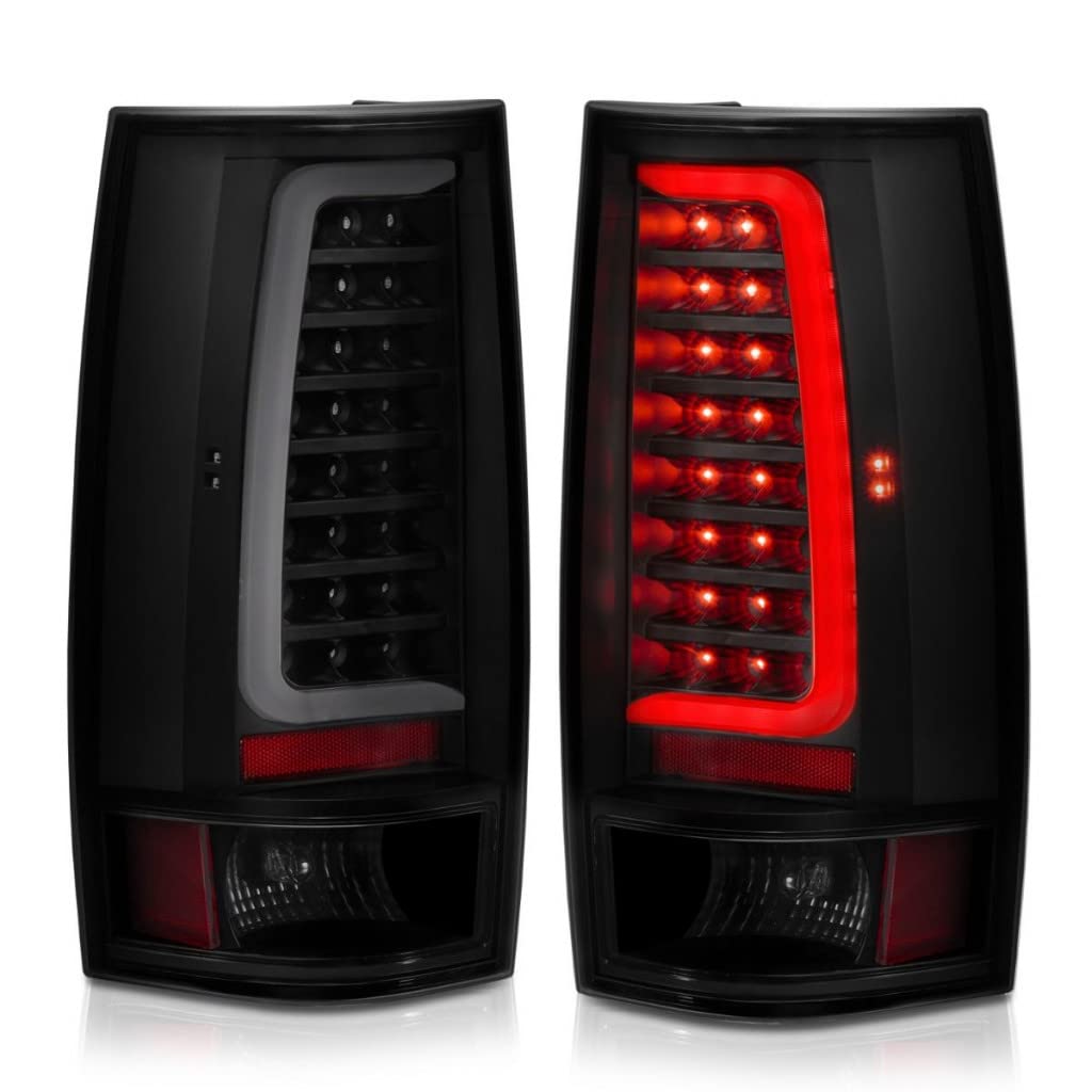 ANZO LED Tail Lights for GMC Yukon XL 2500 (2007-2013) - Black with Smoke Lens - Part #311322 | Upgrade Your Truck's Style & Safety for Night Driving