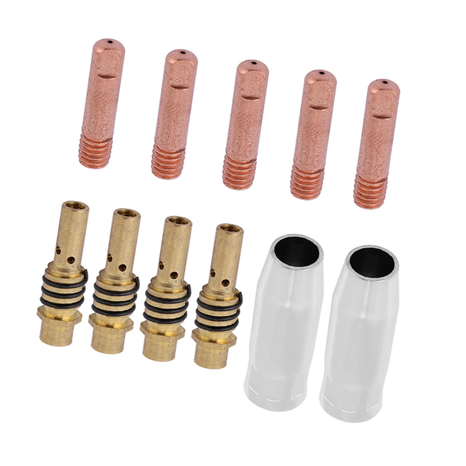 11PCS MIG Welding Nozzle Tip Holder Kit for 15AK Torch Guns - Welding Accessories
