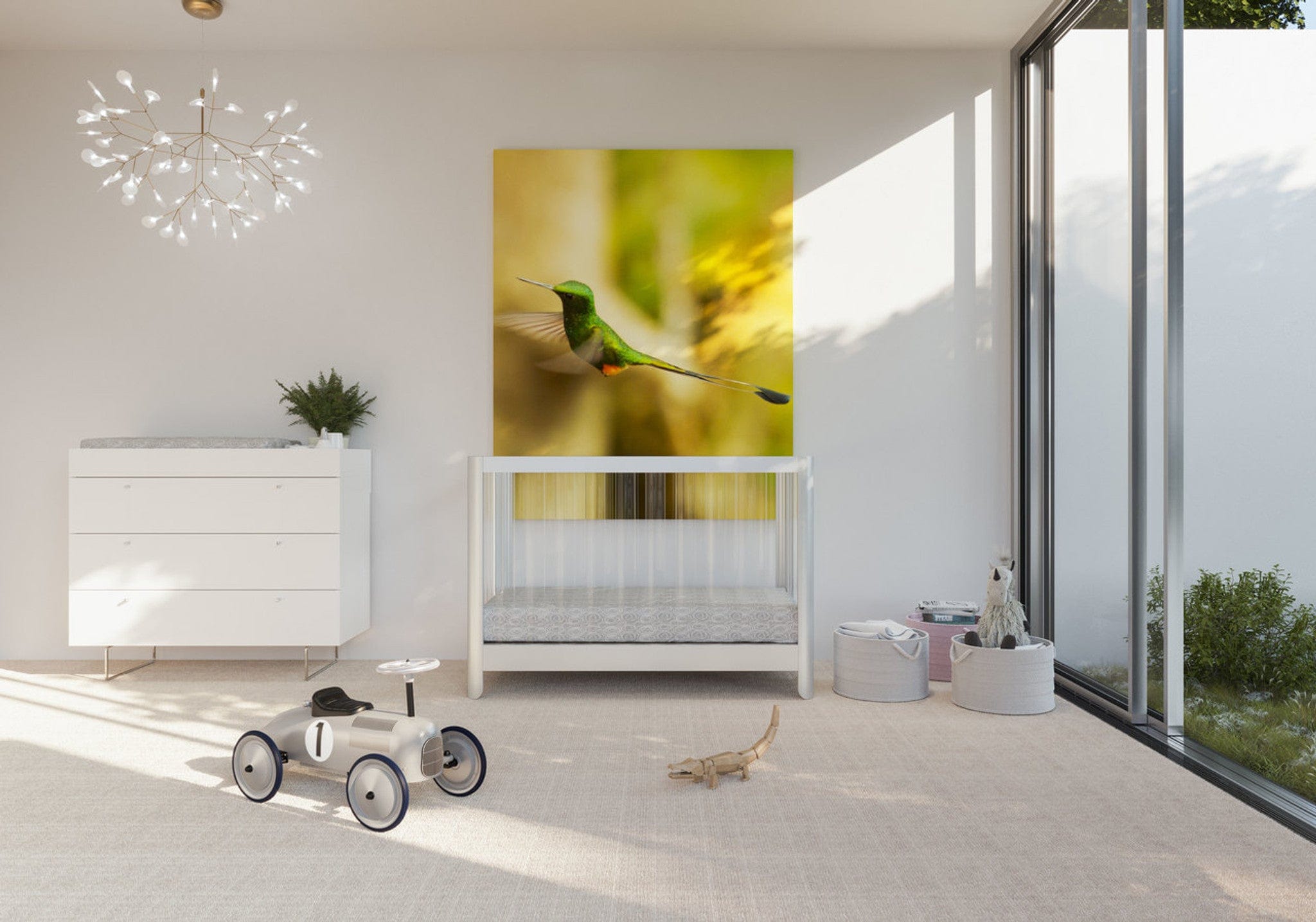 Spot On Square Reverie Crib - Modern Baby Crib with Convertible Design, Safety Rails & Adjustable Mattress Height | Perfect for Nursery, Bedroom & Daycare Use