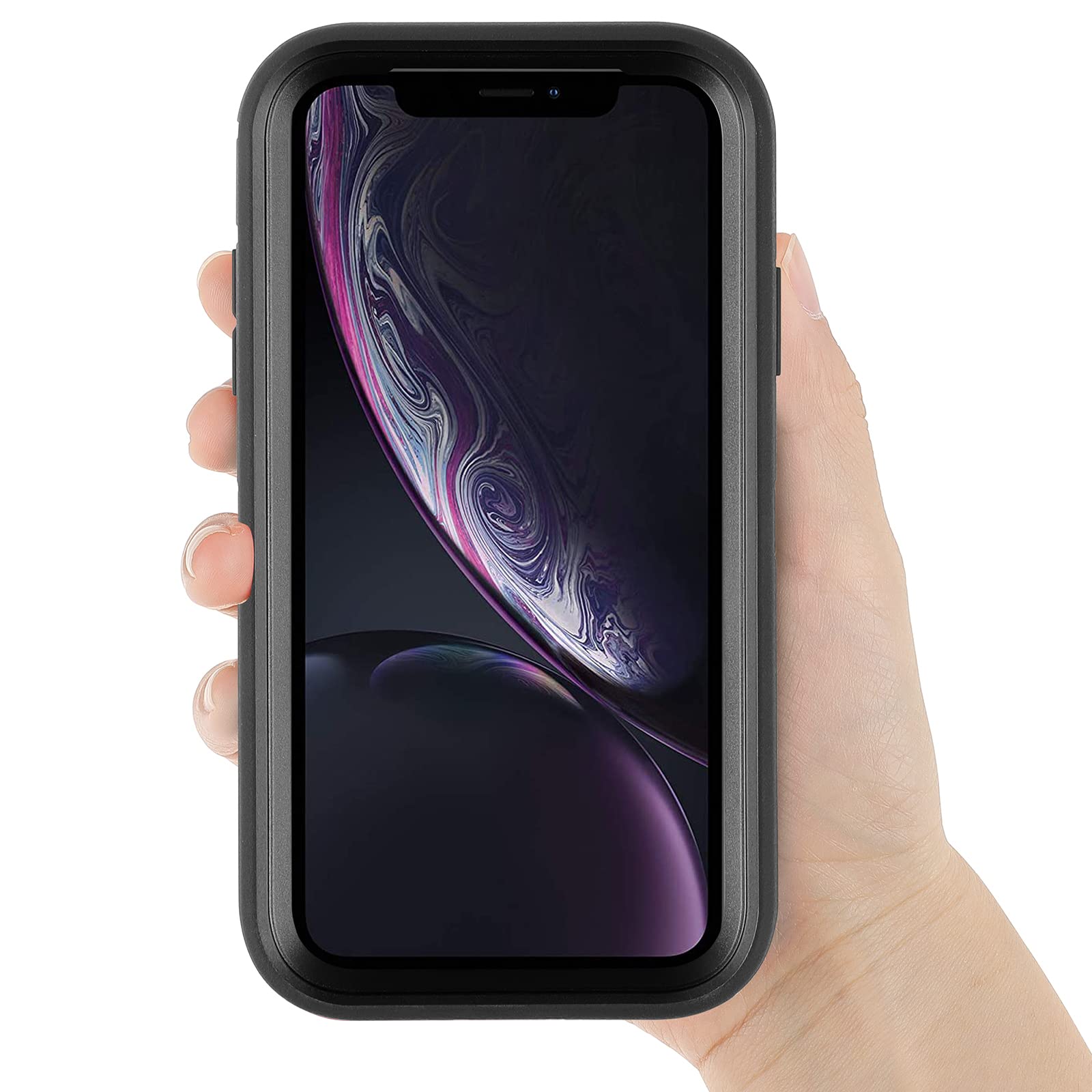 Shockproof Military Grade Heavy Duty Protective Case for iPhone XR 6.1 Inch - Drop Proof Bumper Cover, Black | Perfect for Outdoor Activities, Travel & Daily Protection