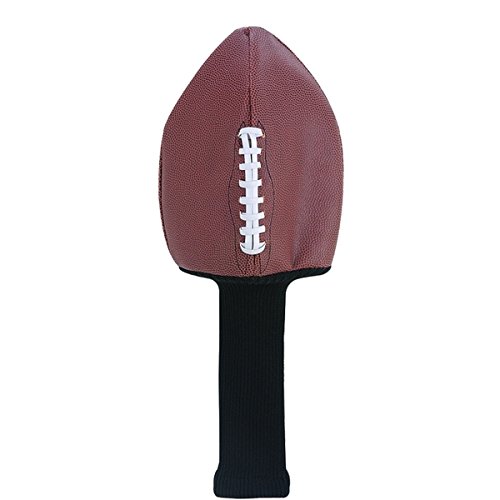 Golf Club Headcover for Drivers - Durable Football Design Head Cover Protector - Perfect for Golf Enthusiasts & Sports Fans (Use on Course or Driving Range)
