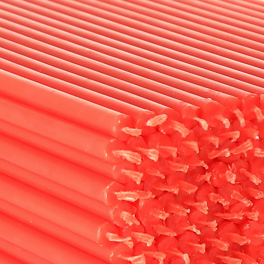 Red Soot-Free Altar Candles 243g - 17.5cm Easter Candles for Church & Home Decor