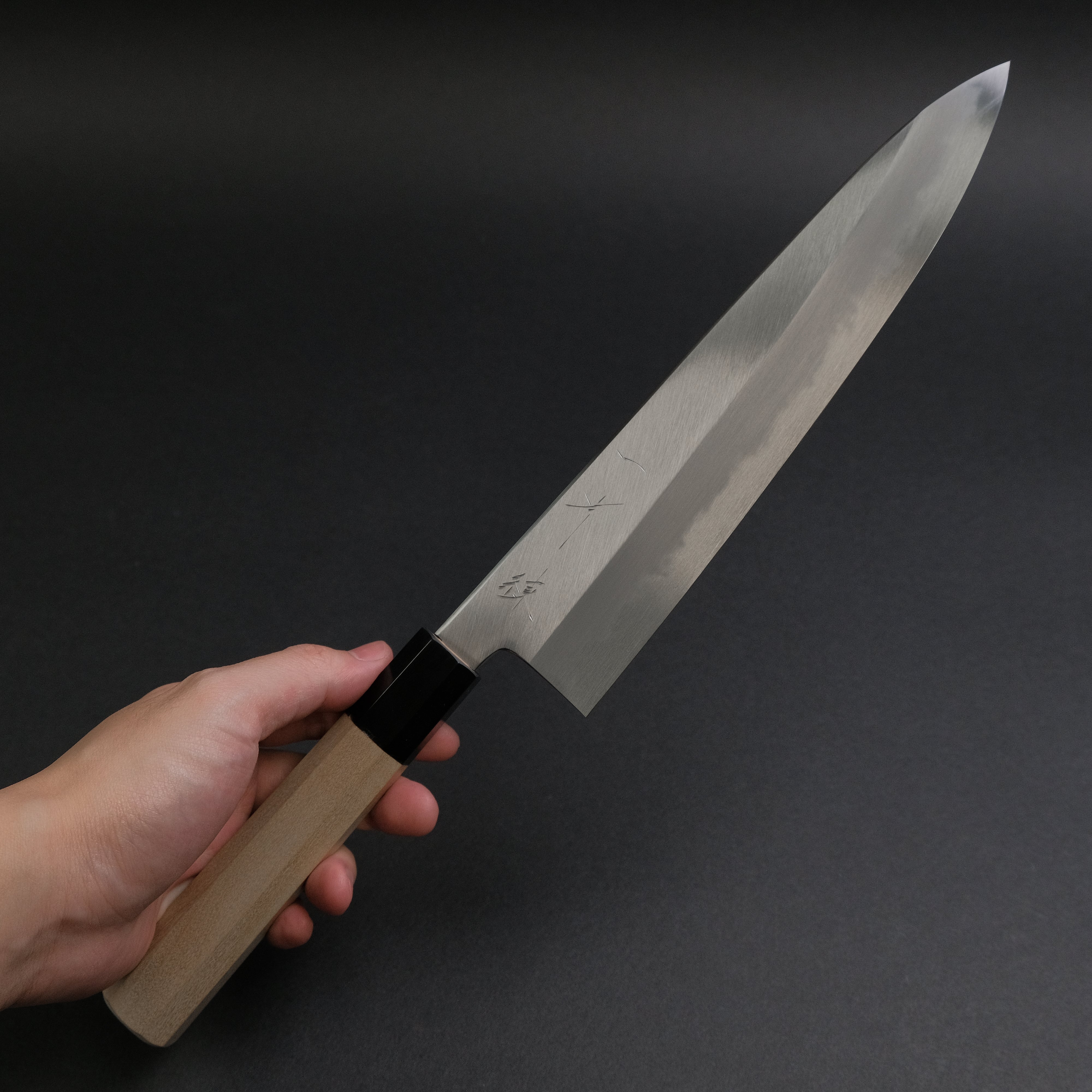 Hitohira Tanaka Ren White #2 Gyuto Japanese Chef Knife 240mm with Ho Wood Handle - Perfect for Sushi, Meat Slicing & Professional Kitchen Use