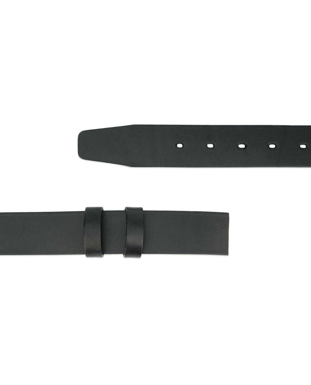 Premium Black Full Grain Leather Belt Strap - 35mm Replacement Strap Compatible with Montblanc Buckles | Durable Dress Belt for Business, Office & Formal Occasions