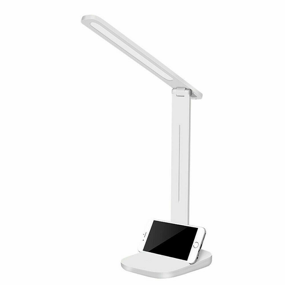 Dimmable LED Desk Lamp with USB Charging Ports - Adjustable Brightness Touch Control, Perfect for Study, Reading & Bedside Use - Phone Stand & Night Light for Home Office