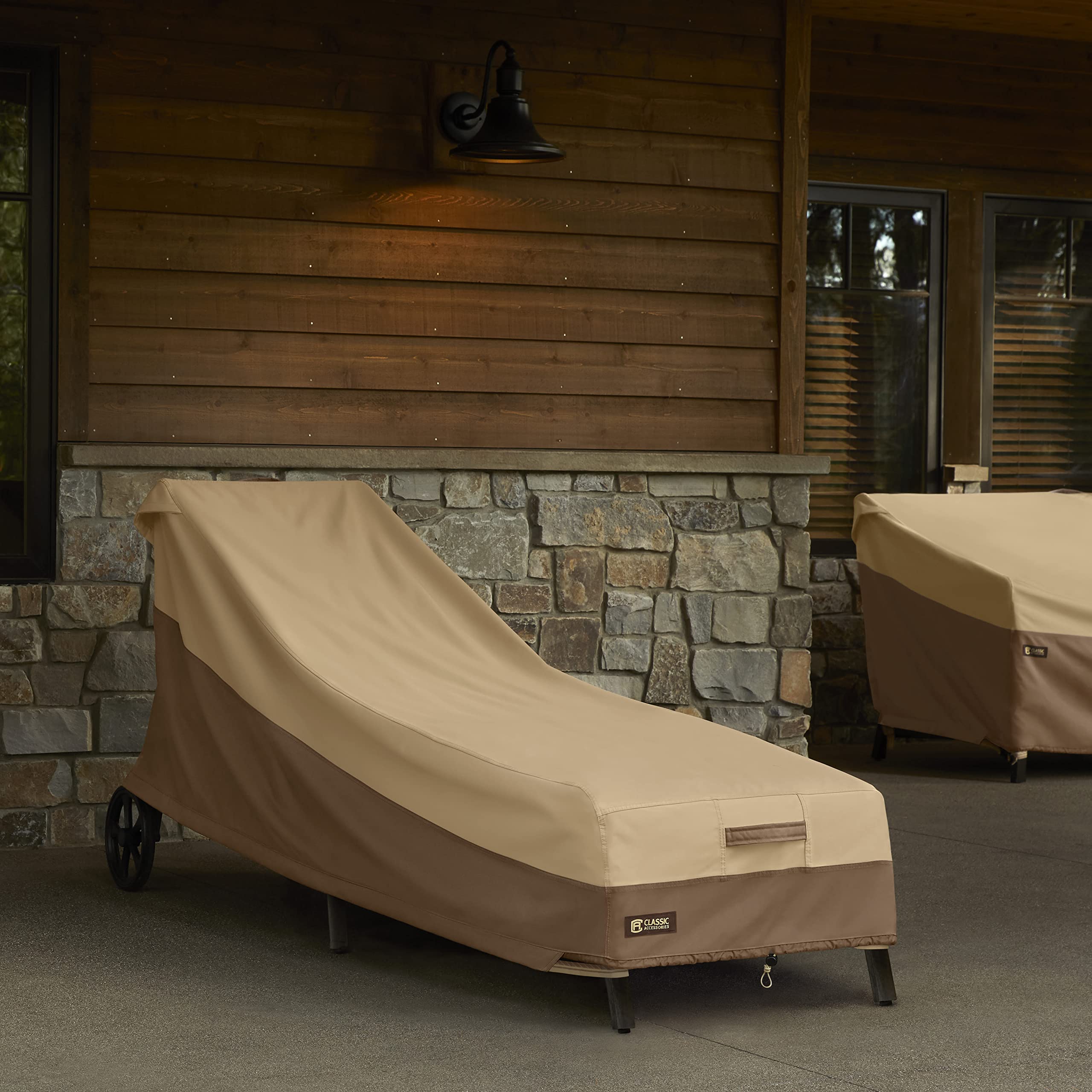 Classic Accessories Veranda's Best Waterproof Patio Chaise Lounge Cover, 86 x 34 x 30 Inch - Durable Outdoor Furniture Protection for Poolside, Garden, and Patio Use