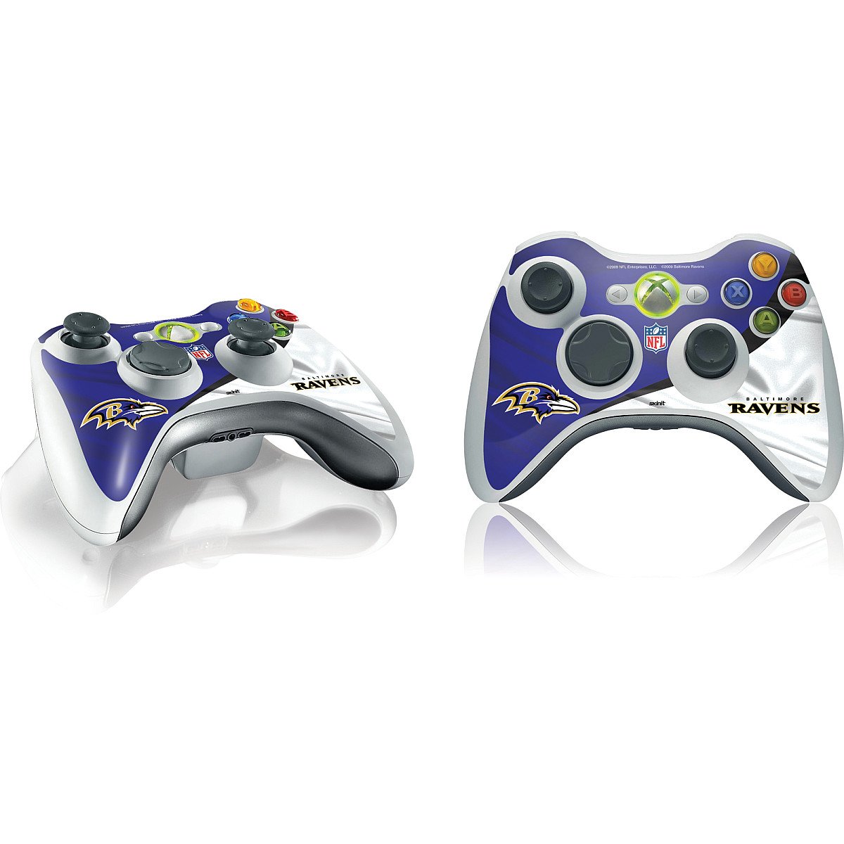 Officially Licensed NFL Baltimore Ravens Xbox 360 Wireless Controller Skin | Custom Gaming Decal Sticker | Perfect for Xbox 360 Controllers | Great Gift for Football Fans & Gamers