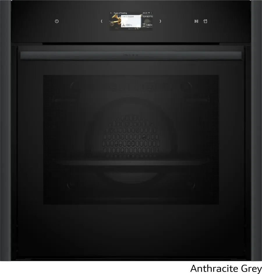 Neff Flex Design 60cm Pyrolytic Oven with Steam Function - Built-in Electric Oven N90 B69VS73Y0A for Modern Kitchens | Perfect for Baking, Roasting & Self-Cleaning