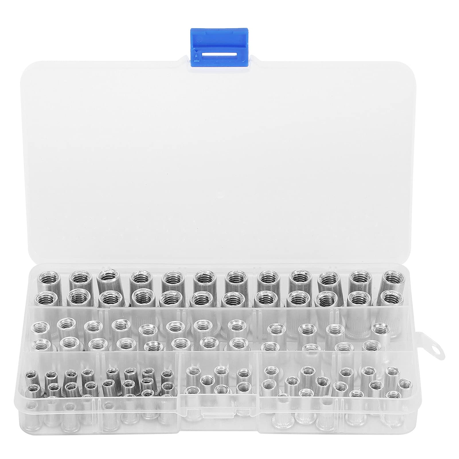 Premium Stainless Steel Rivet Nuts Kit - 100Pcs Heavy Duty Threaded Inserts for Furniture, Appliances & Marine Hardware - Secure Fastening Solution for DIY, Home Improvement & Boat Maintenance