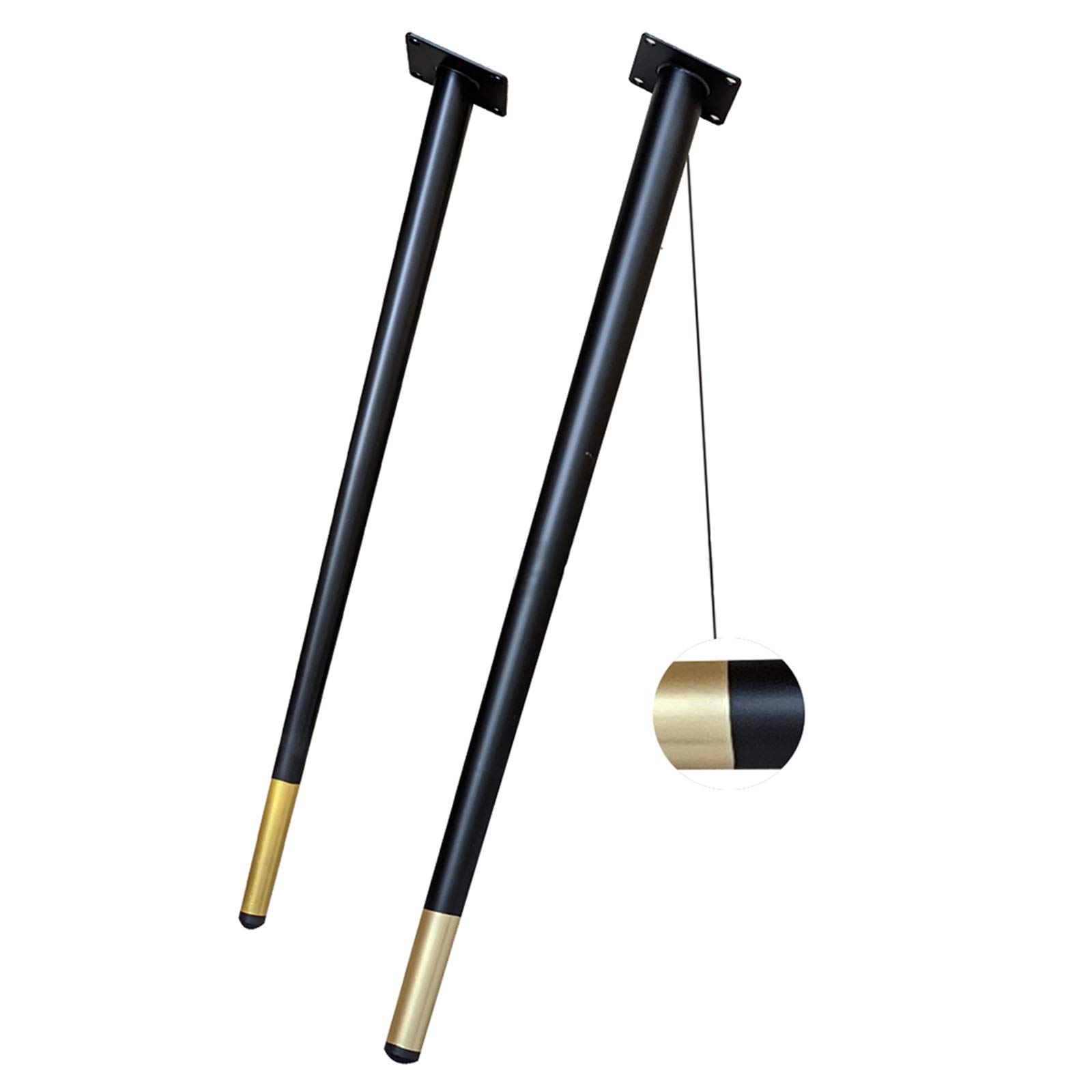 Oblique Cone Metal Furniture Legs - DIY Iron Table Legs for Dressing Table, Dining Table & Coffee Table - Replaceable Cabinet Hardware - Set of 4 Black Legs - Perfect for Home Office, Living Room & Bedroom Furniture Upgrade