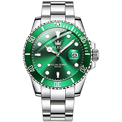 Silver Stainless Steel/Green Dial-5885
