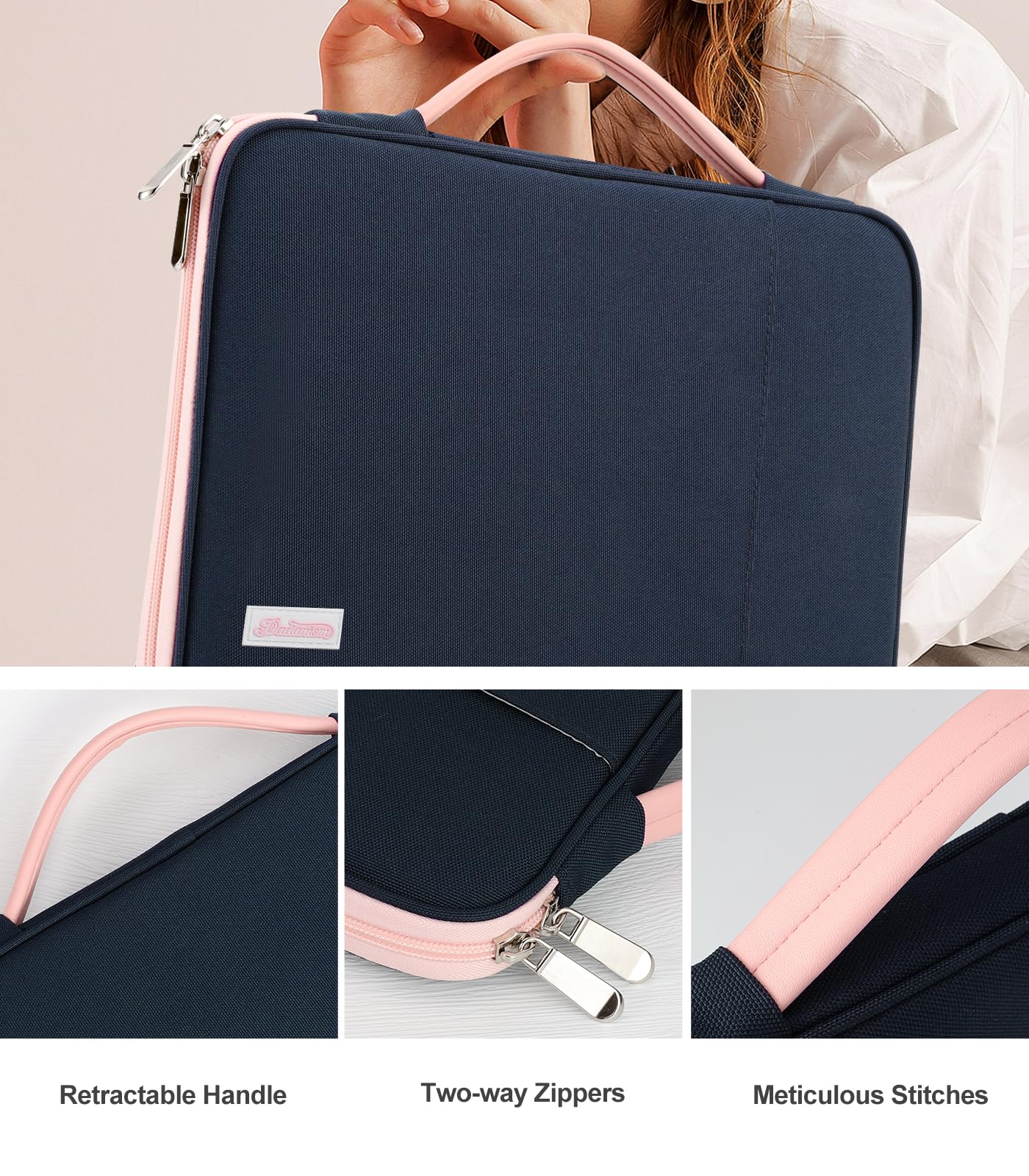 Premium 9-11 Inch Tablet Sleeve Organizer with Handle - Compatible with iPad 9/8/7th 10.2