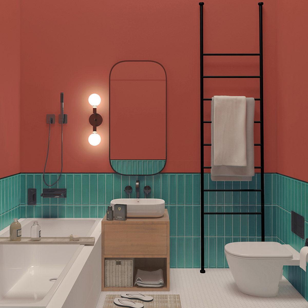Metro Pink Frame 68x280 Matt Subway Tile - Premium Ceramic Wall Tile for Kitchen Backsplash, Bathroom & Shower - Vintage Pink Glossy Finish
