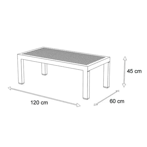 San Sebastian Outdoor Coffee Table in Arctic White - Weather-Resistant Patio Furniture for Garden, Poolside & Backyard Relaxation