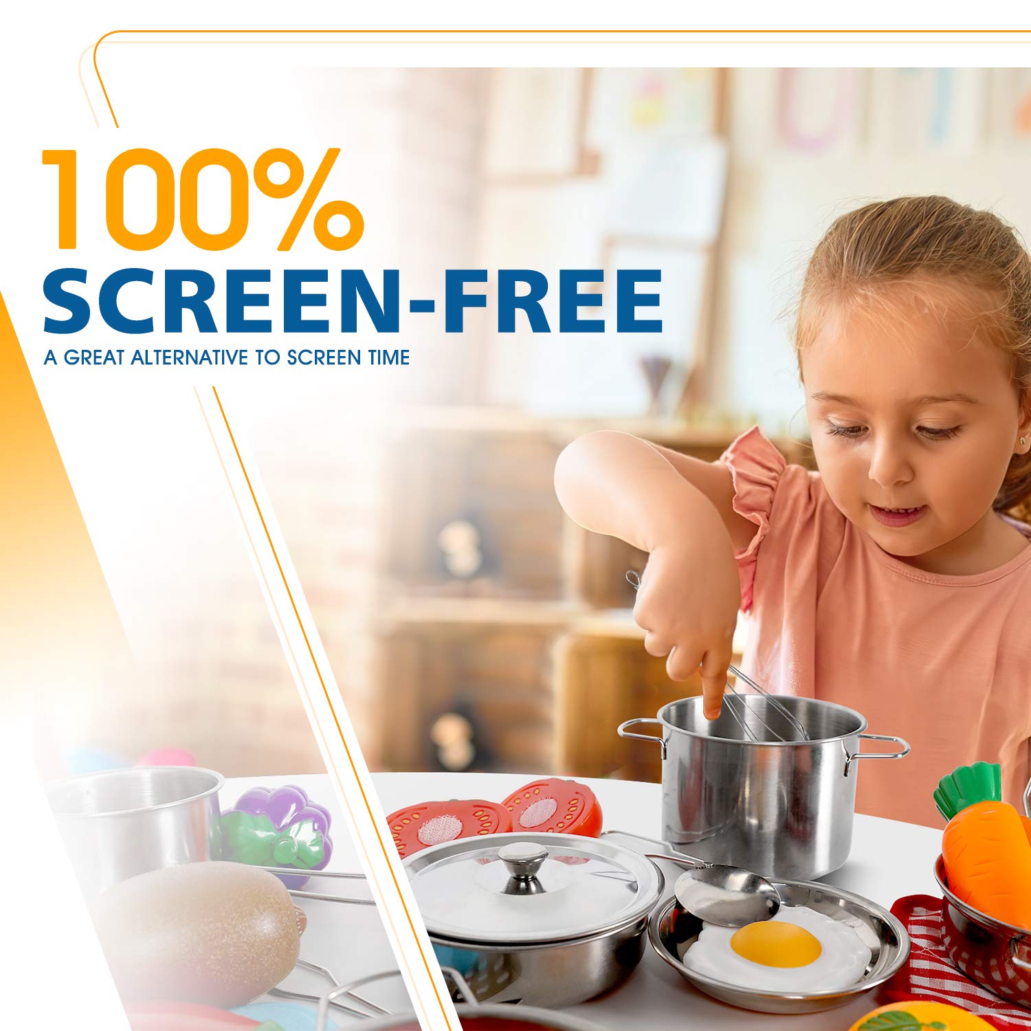 28Pcs Pretend Play Kitchen Toys Set - Stainless Steel Cookware & Accessories for Kids, Toddlers, Boys & Girls - Perfect for Role Play, Birthday Gifts & Early Learning Development
