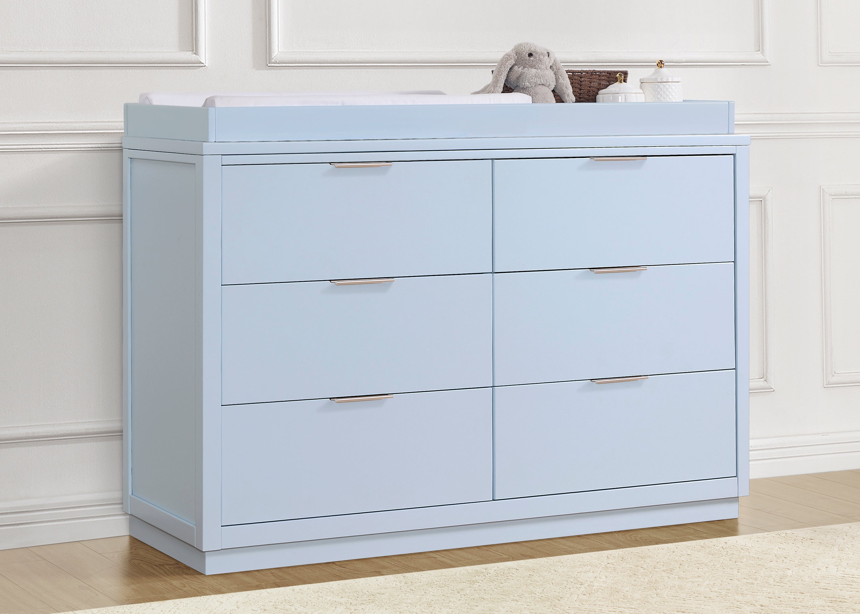Forever 6 Drawer Dresser with Interlocking Drawers - Classic Collection | Sturdy Bedroom Storage Furniture for Clothes & Accessories | Perfect for Master Bedroom, Guest Room & Dorm Organization
