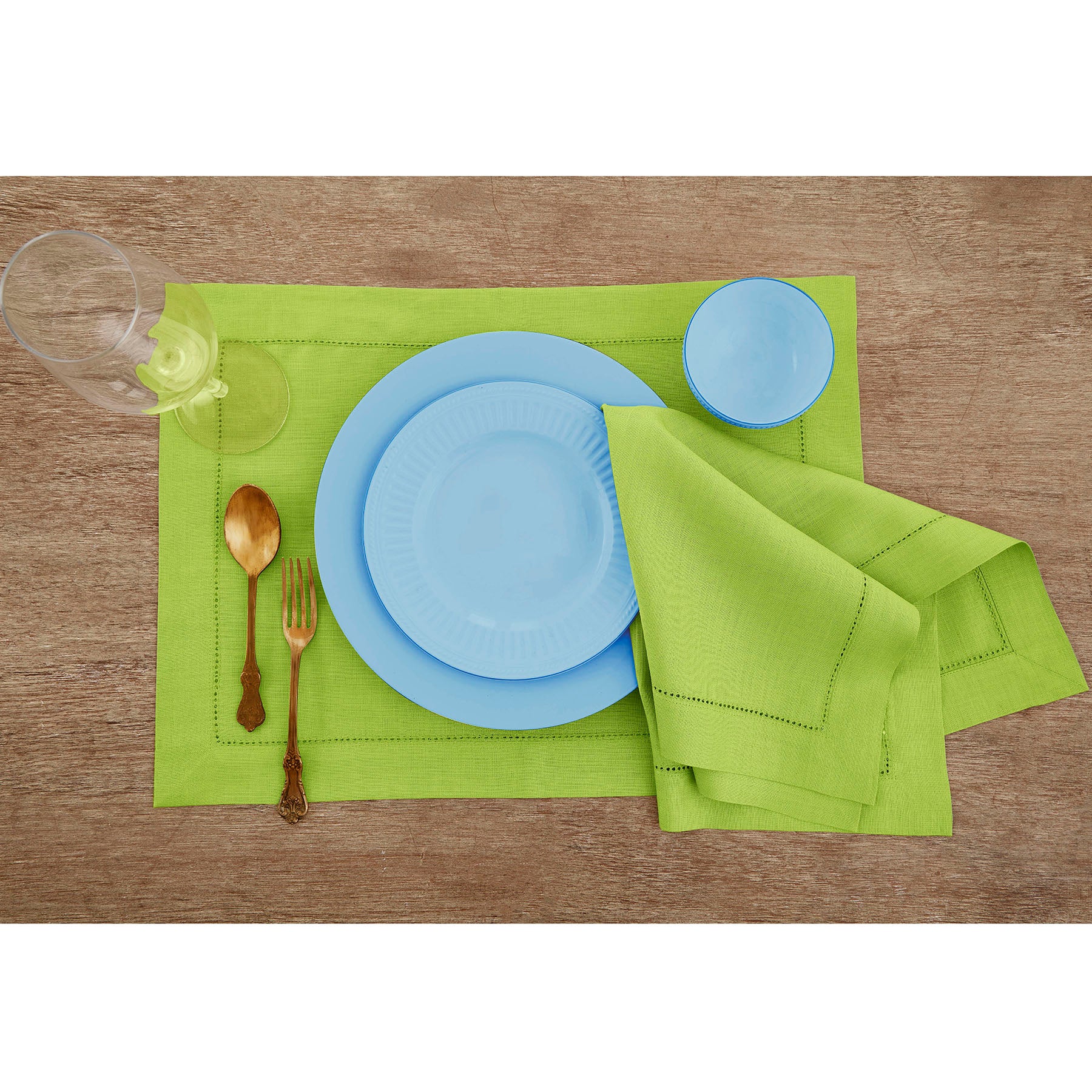 Elegant Classic Hemstitch Placemats Set of 4 - Premium Linen Table Mats for Dining Room Decor - Perfect for Thanksgiving, Christmas Dinner & Formal Entertaining