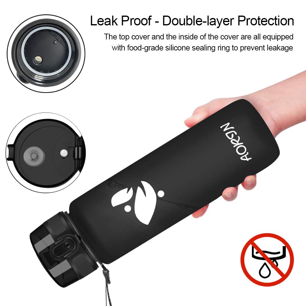 AORIN BPA-Free Tritan Leak-Proof Sports Water Bottle - 350ml/500ml/750ml/1L for Adults & Kids - Ideal for Fitness, Running, Yoga, Cycling & Outdoor Activities - Stay Hydrated at Gym, School or Hiking