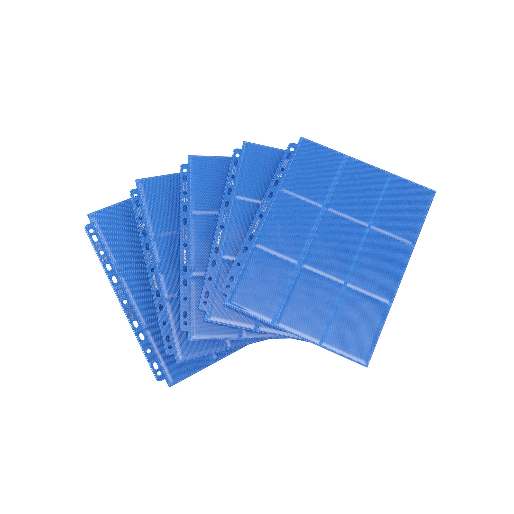 18 Pocket Sideloading Pages - 10 Pack in Blue | Perfect for Photo Albums, Scrapbooking, and Document Organization