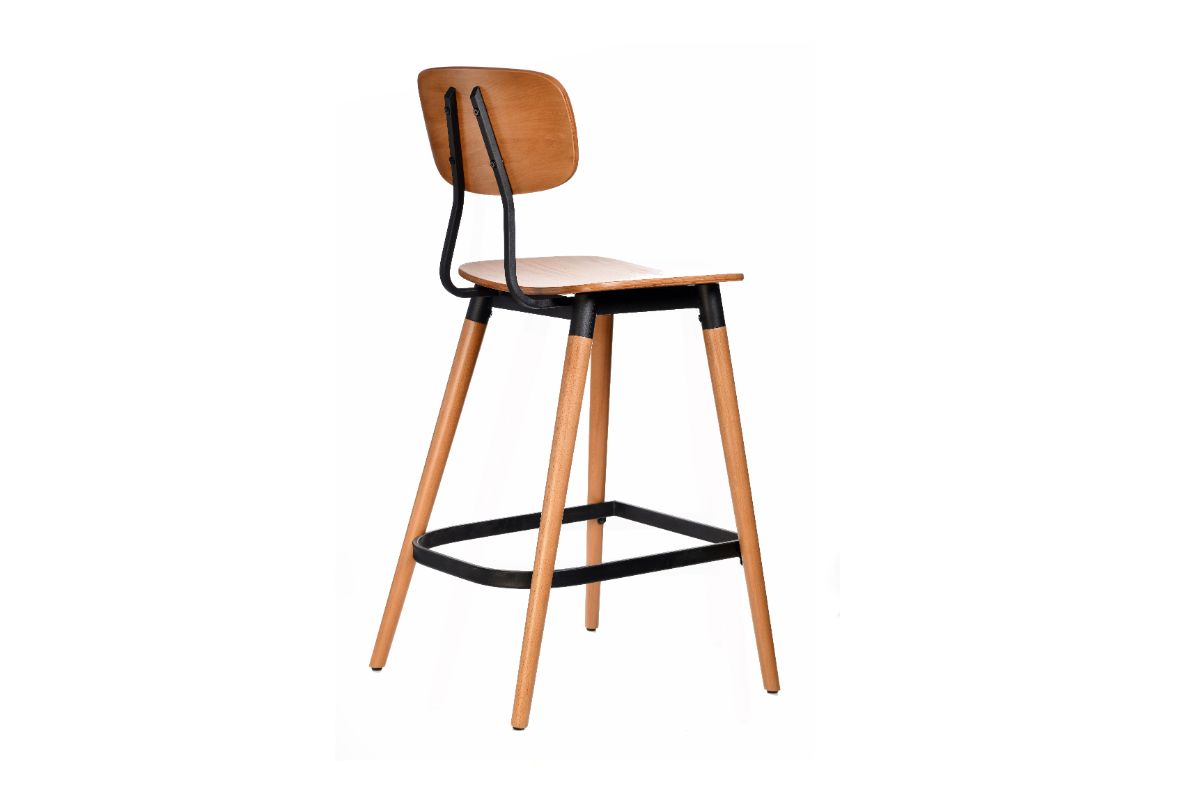 Felix Bar Stool with Plywood Seat - 740mm/29